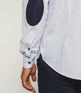 Chemise casual marine et blanche "Kelly" - IZAC