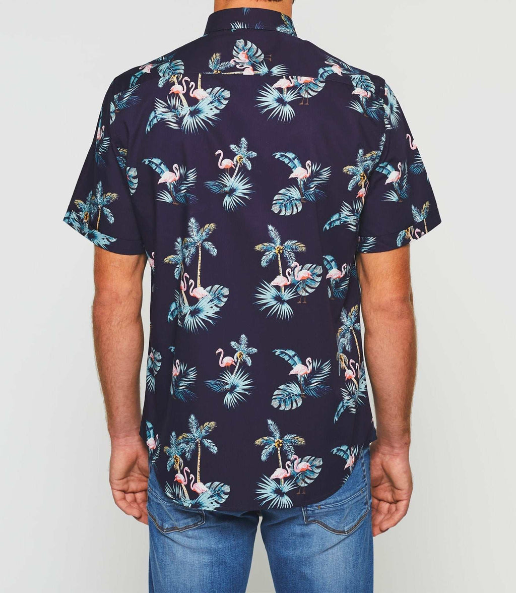 Chemise manches courtes marine "Kili" - IZAC