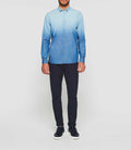 Chemise casual dégradé dip dye en jean bleu "Kim" - IZAC