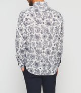 Chemise casual blanche et marine KINOUOUT - IZAC