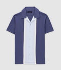 Chemise manches courtes en jersey bleu KAMI2 - IZAC