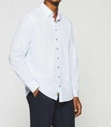 Chemise regular à imprimé blanche et camel KELLY - IZAC