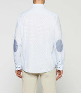 Chemise à imprimé blanche et marine KELLY - IZAC