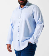 Chemise unie à coudières bleu ciel KENBT - IZAC
