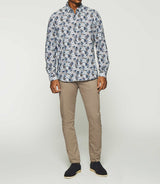 Chemise à imprimé fleurs marine KHALYS - IZAC
