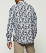 Chemise à imprimé fleurs marine KHALYS - IZAC