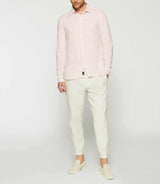 Chemise unie en lin rose KISS - IZAC