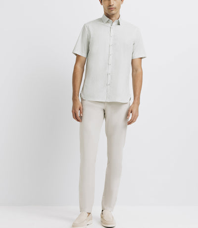 Chemise casual imprimée vert clair - IZAC