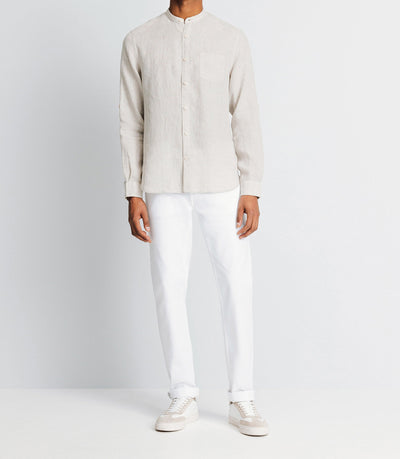 Chemise casual en lin écrue - IZAC