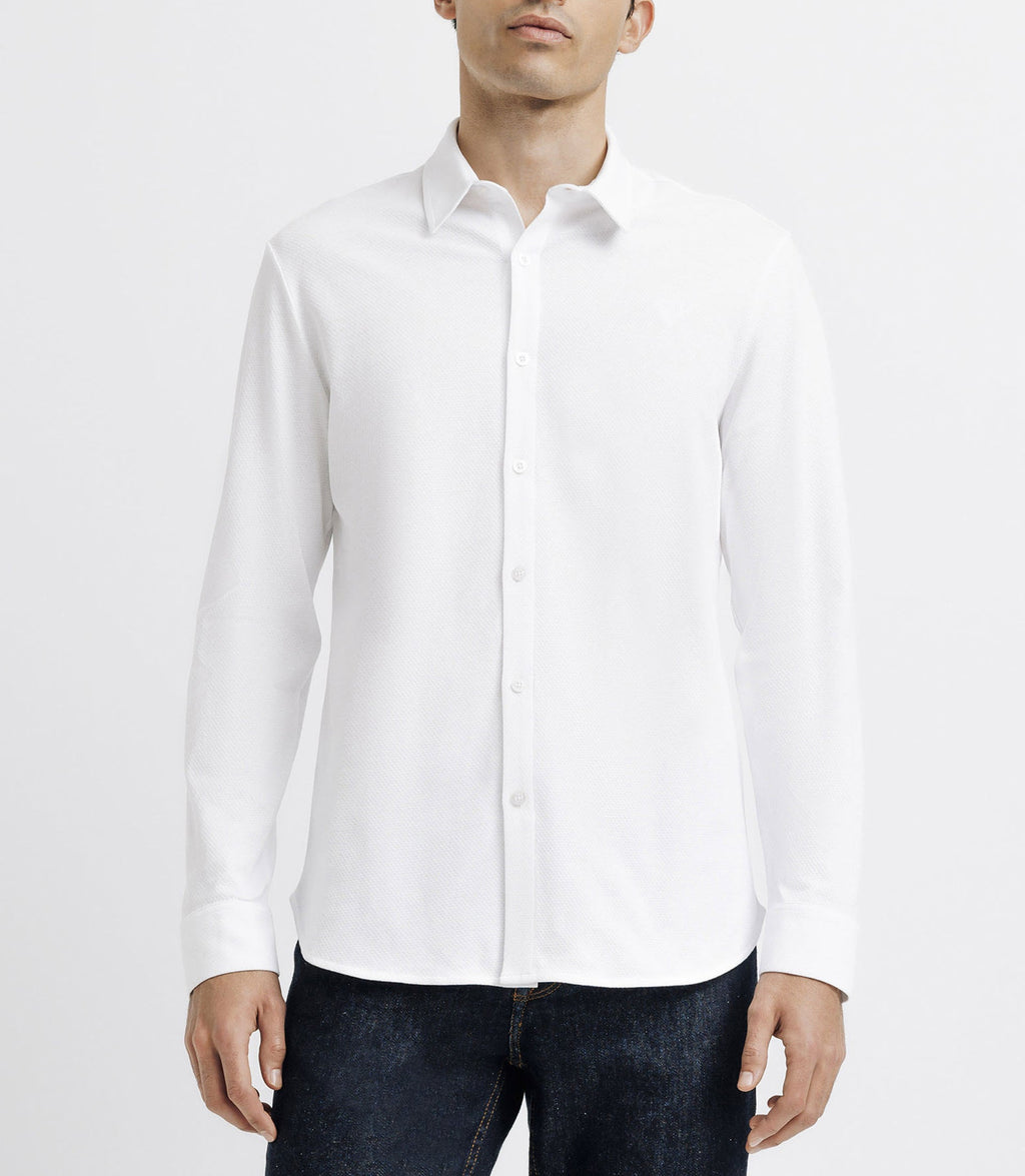 Chemise casual avec logo blanche - IZAC