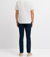 Chemise casual en coton à fleurs blanche - IZAC