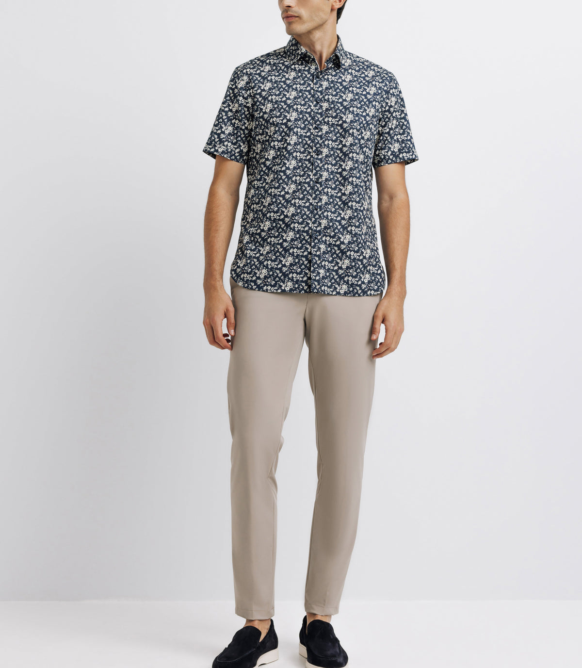 Chemise casual en coton marine - IZAC