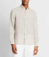Chemise unie en coton lin écru - IZAC