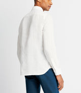 Chemise casual en lin blanche - IZAC