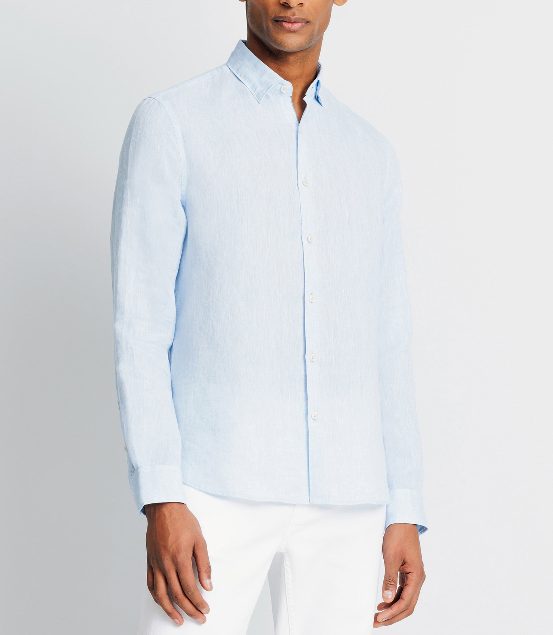 Chemise casual en lin ciel - IZAC
