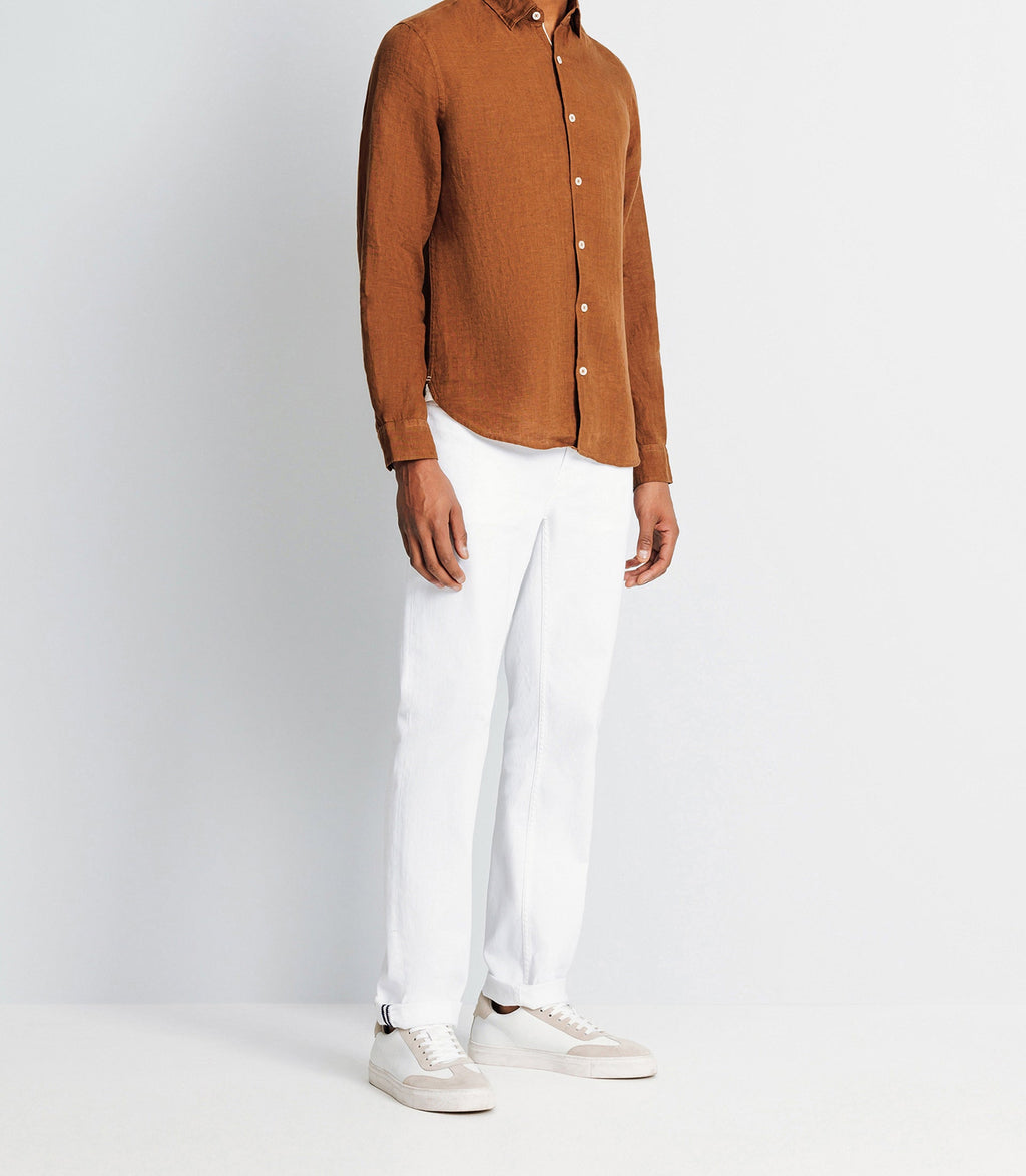 Chemise casual en lin truffe - IZAC