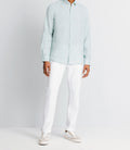 Chemise casual en lin vert clair - IZAC