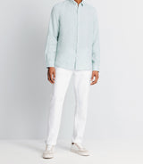 Chemise casual en lin vert clair - IZAC