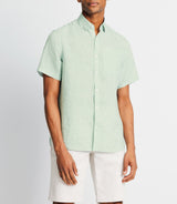 Chemise en lin vert clair - IZAC