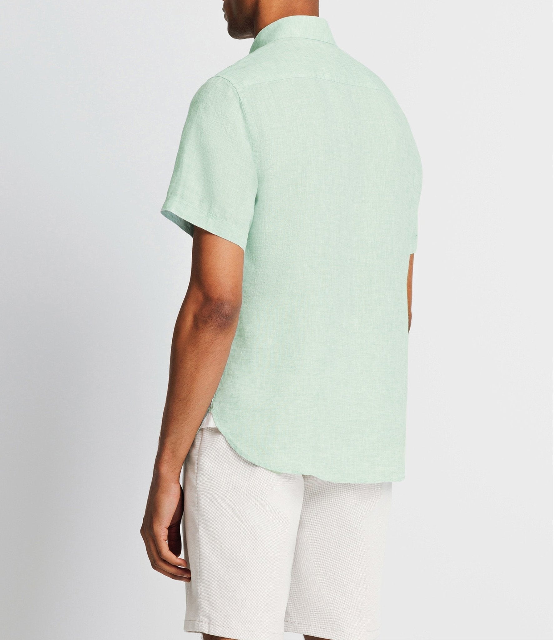 Chemise en lin vert clair - IZAC