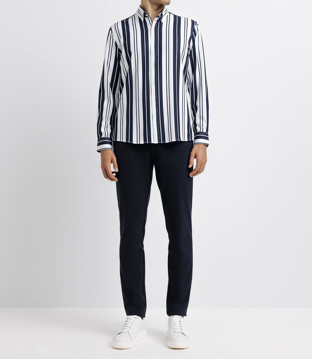 Chemise casual rayée marine - IZAC