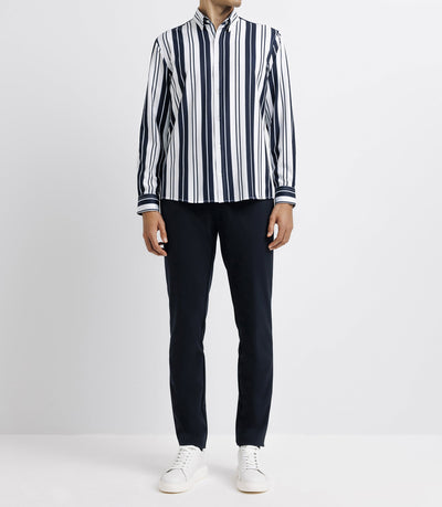 Chemise casual rayée marine - IZAC