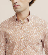 Chemise 100% coton orange - IZAC