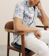 Chemise droite manches courtes bleue - IZAC