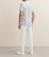 Chemise droite manches courtes bleue - IZAC