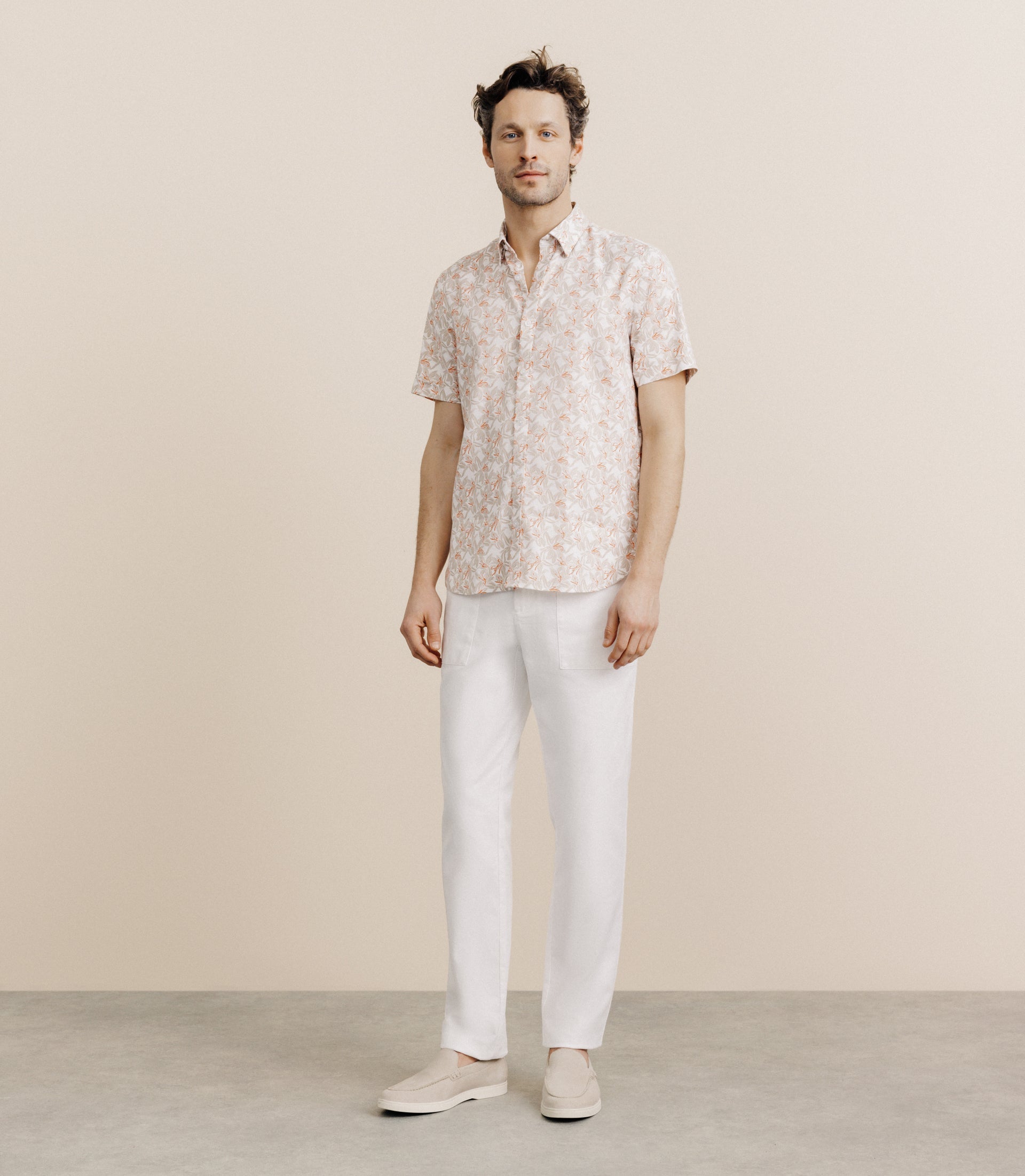 Chemise fantaisie beige - IZAC