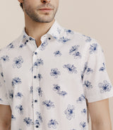 Chemise imprimée blanche - IZAC