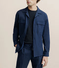 Surchemise avec col boutonné bleu marine - IZAC