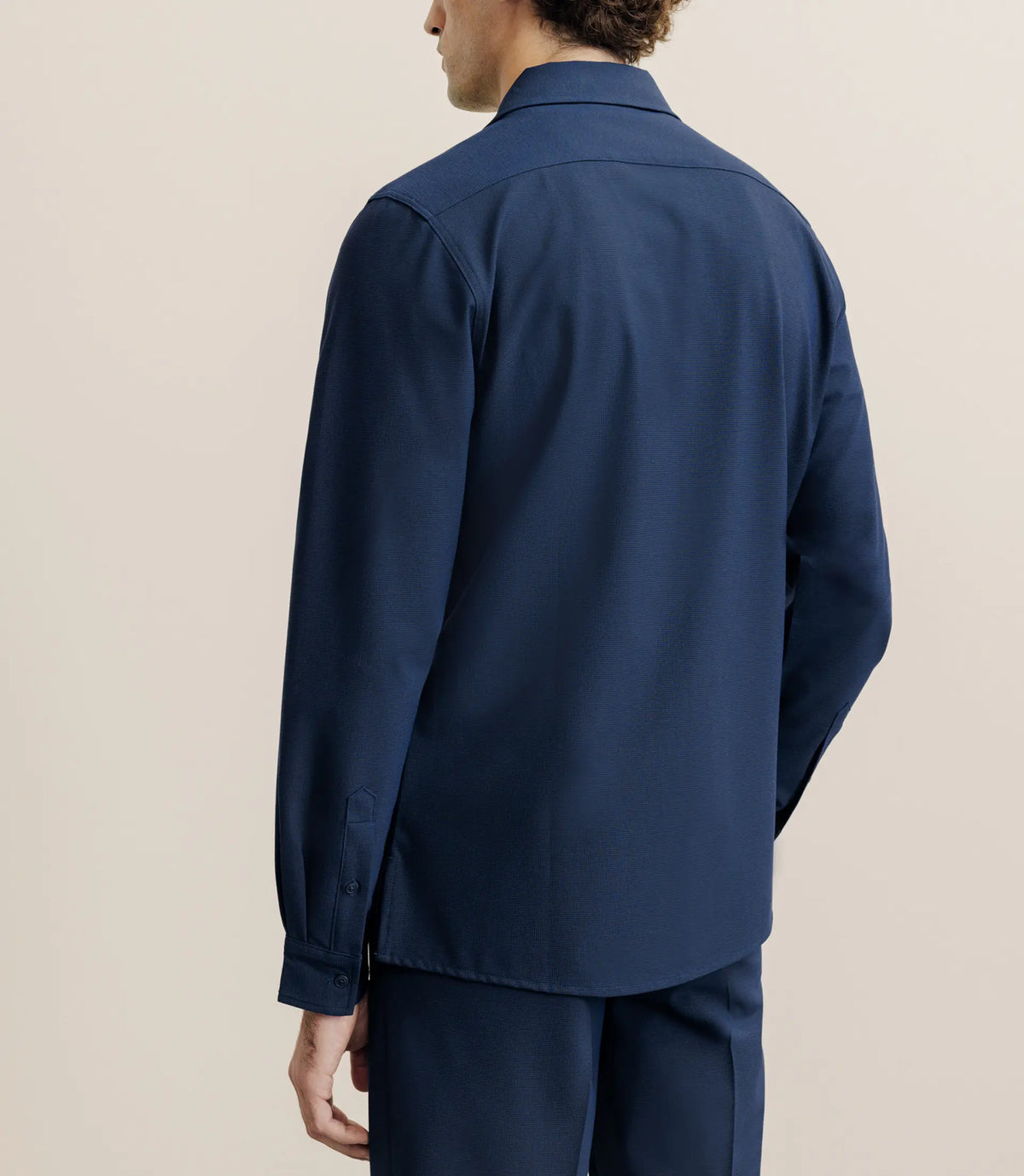 Surchemise avec col boutonné bleu marine - IZAC