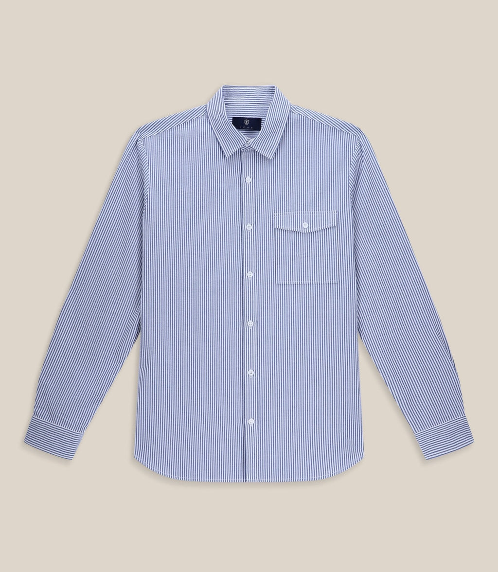 Chemise avec poche bleue - IZAC
