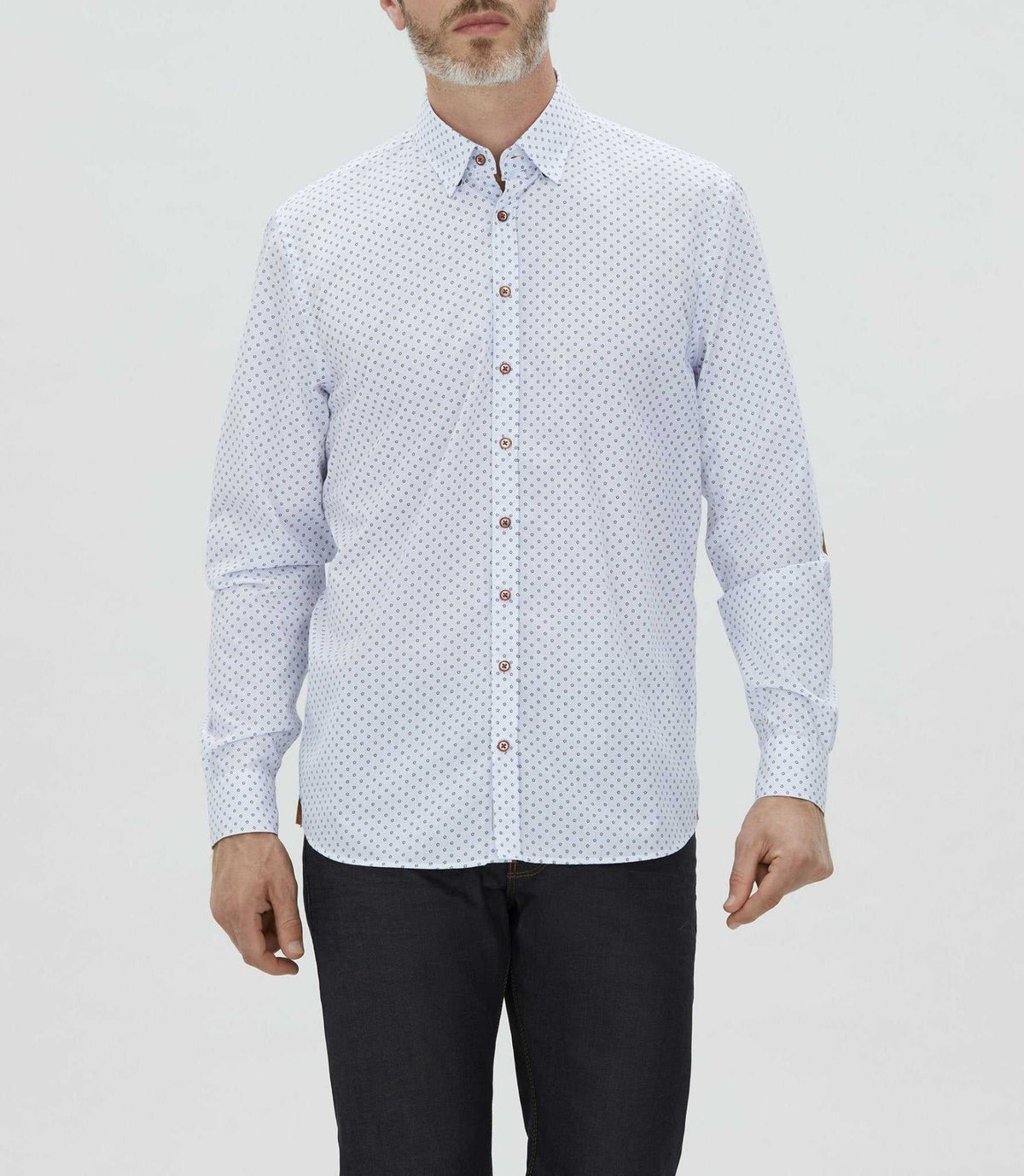 Chemise casual en coton camel "Madi" - IZAC