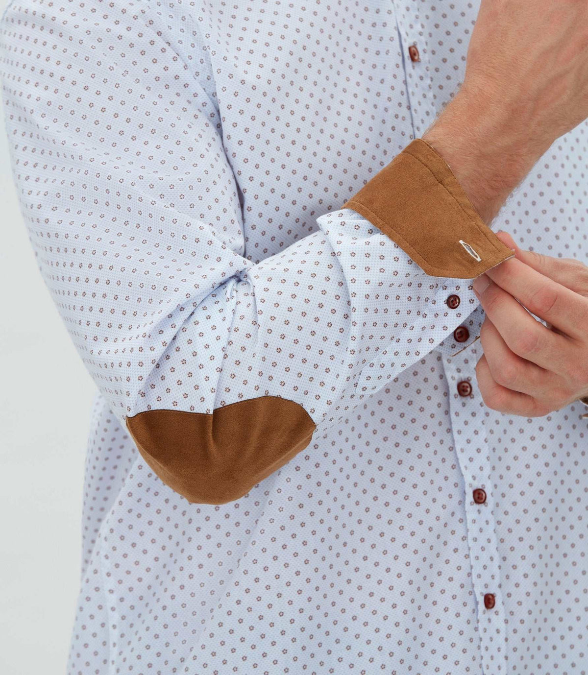Chemise casual en coton camel "Madi" - IZAC