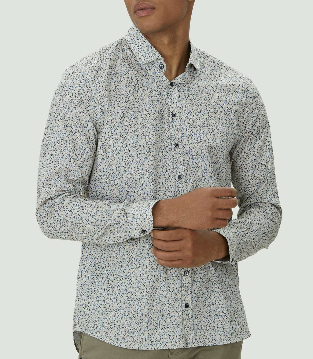 Chemise casual en coton bleu ciel "Maela" - IZAC