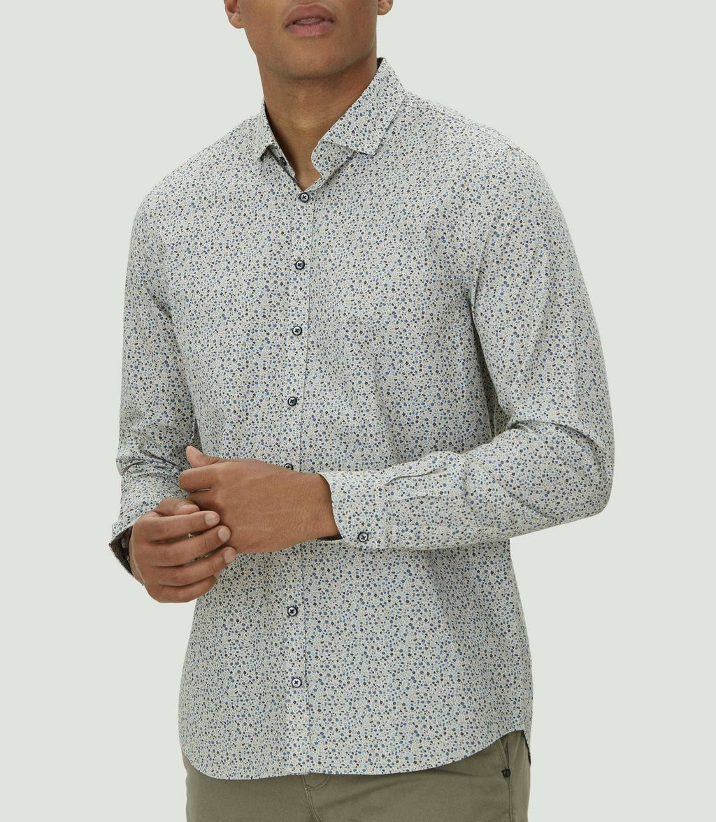 Chemise casual en coton bleu ciel "Maela" - IZAC