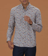 Chemise casual à imprimé marine "Malo" - IZAC