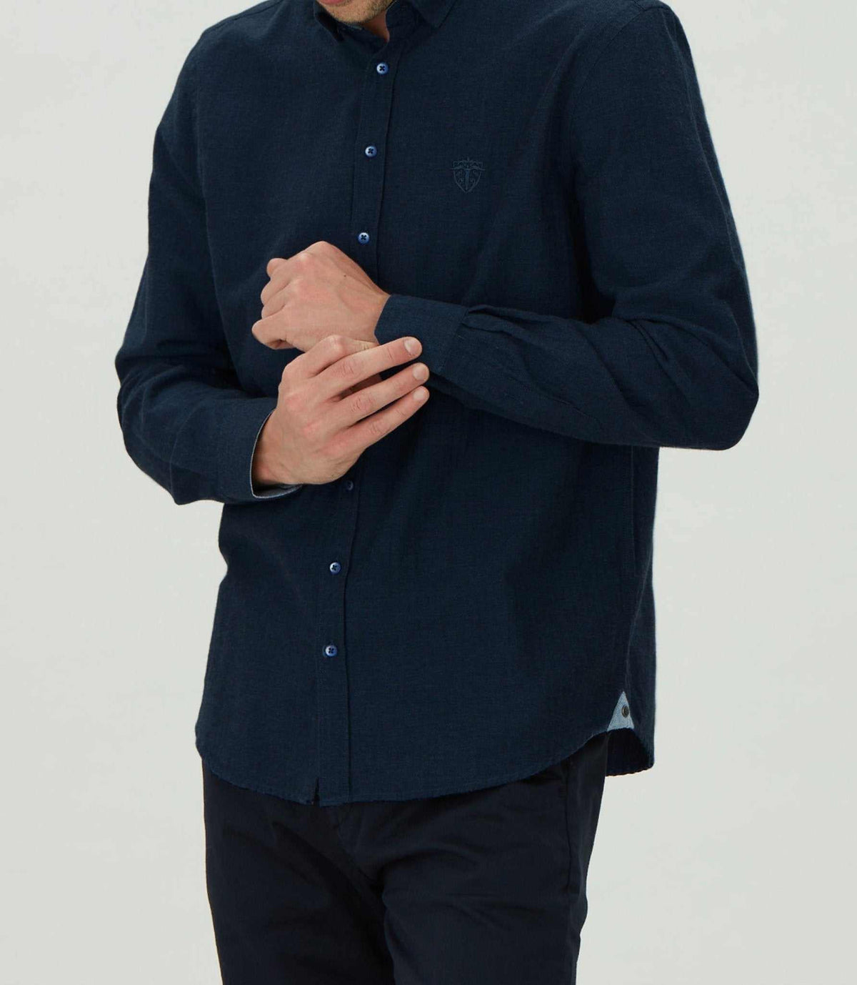 Chemise casual marine "Maral" - IZAC