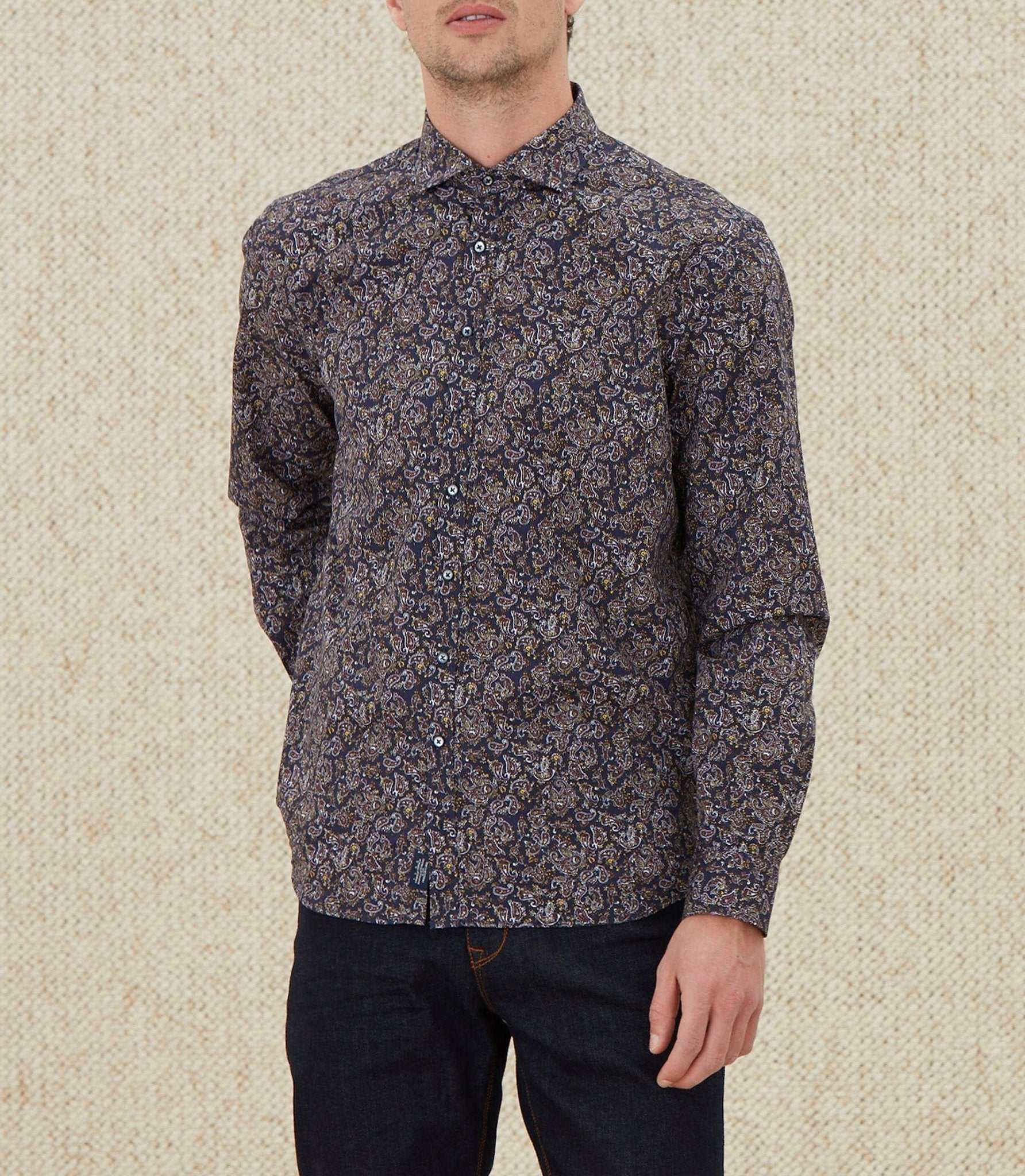 Chemise casual marron "Martin" - IZAC