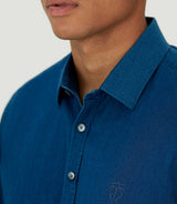 Chemise casual marine délavé "Mayda" - IZAC