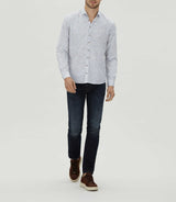 Chemise casual à imprimé bleu ciel "Mignon" - IZAC
