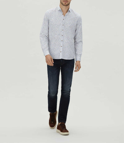 Chemise casual à imprimé bleu ciel "Mignon" - IZAC