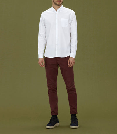 Chemise casual en coton blanc "Minas" - IZAC