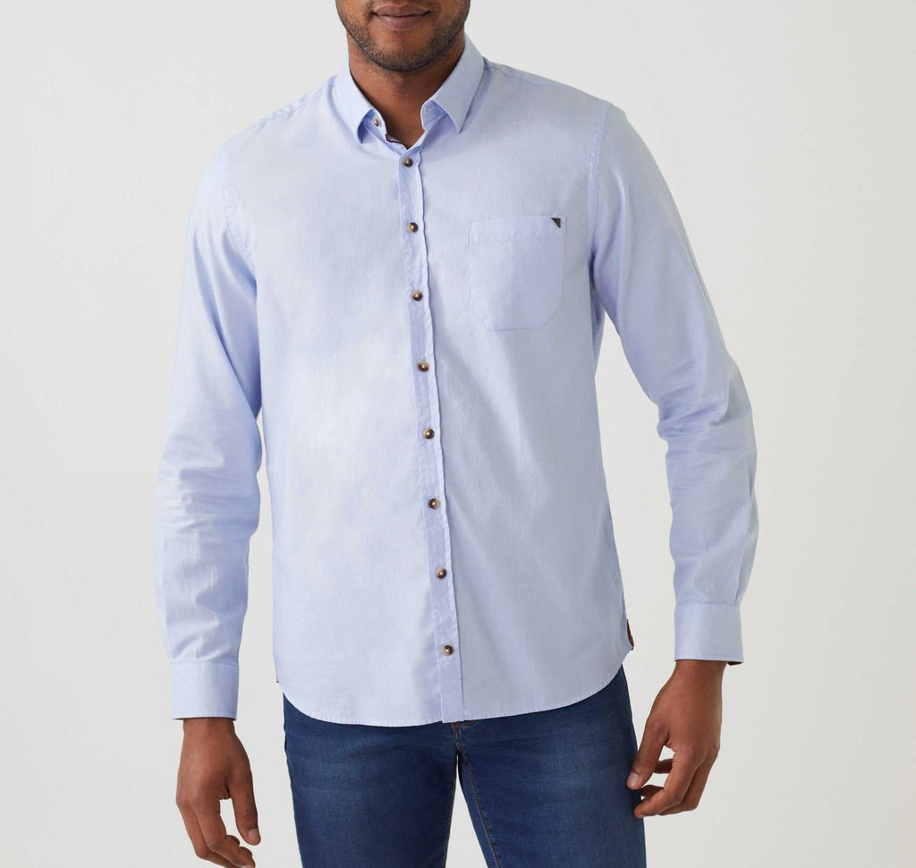 Chemise casual ciel - rouille "Aime" - IZAC