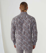 Chemise casual imprimé blanc - rouille "Albane" - IZAC
