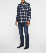 Chemise casual à carreaux bleu JEZY - IZAC