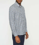 Chemise à imprimé bleu JOANI - IZAC