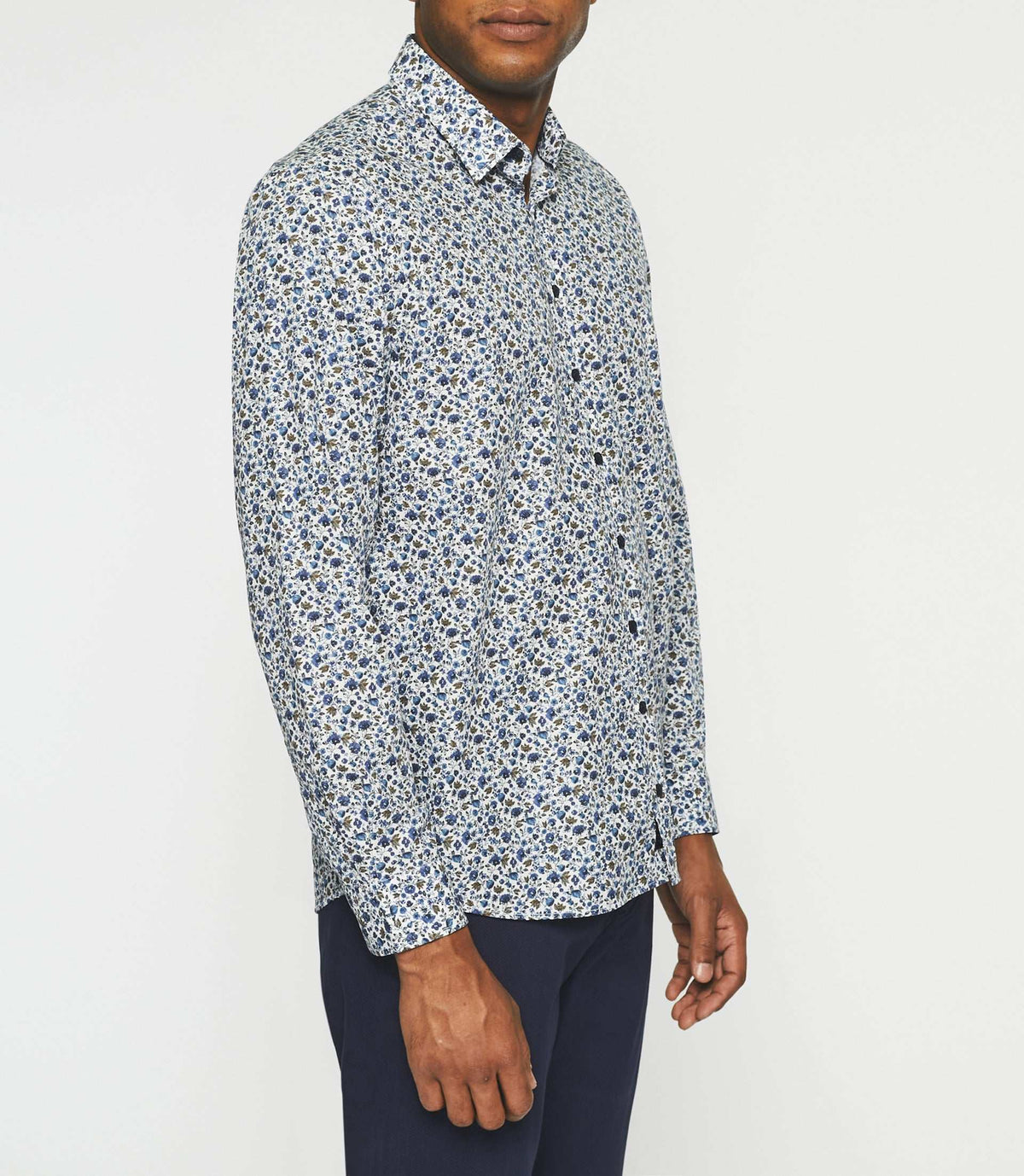 Chemise à imprimé bleu JOANI - IZAC